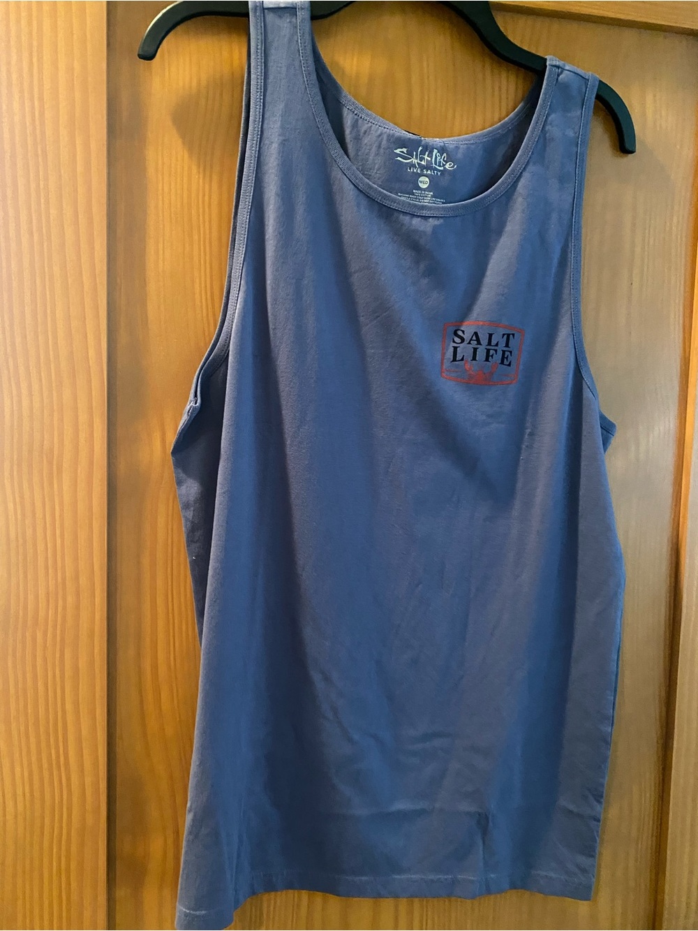 Salt Life Men’s Steel Blue Chasing Tail Design Tank Top NWT Size M - Picture 5 of 6